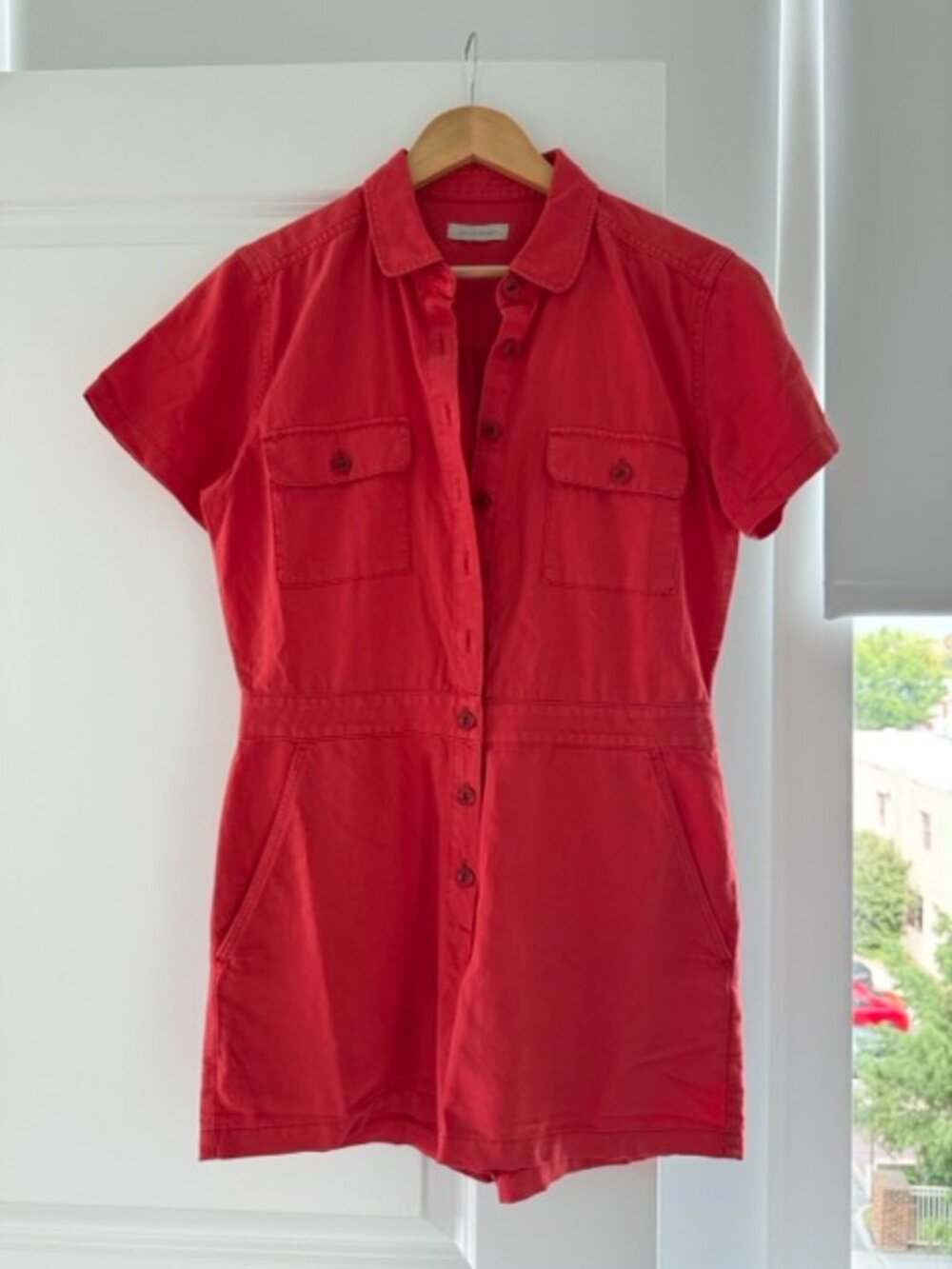 OUTERKNOWN S.E.A. RED romper, size small, NWOT